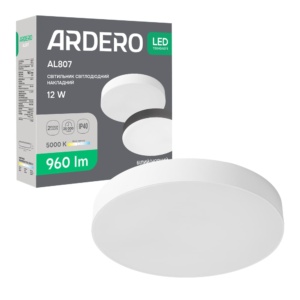 Світлодіодний накладний світильник Ardero AL807 12Вт 5000K білий