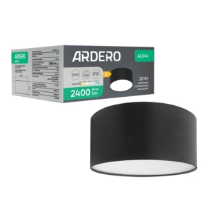 Світлодіодний накладний світильник Ardero AL544 20Вт 4000K чорний